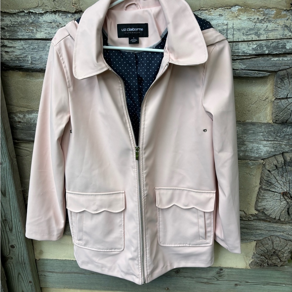 Liz Claiborne Outerwear Women's Pink Jacket with Hoodie Size S